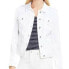 Vince Camuto Women's Lace up Button Front Denim Jacket White XXS