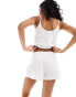 Фото #3 товара Lindex pointelle pyjama shorts in white