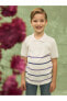 Фото #3 товара LCW Kids Polo Yaka Çizgili Kısa Kollu Erkek Çocuk Tişört