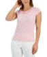 Women's Stretch Knit Cowl-Neck Short-Sleeve Top