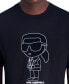 Men's Slim Fit Short-Sleeve Large Karl Character Graphic T-Shirt