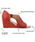 ფოტო #7 პროდუქტის Women's Aretha Perforated Peep Toe Wedge Sandals