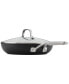 Hard-Anodized Induction Frying Pan with Lid, 10", Matte Black