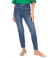 Women's Braided Patch Pocket Skinny Jeans