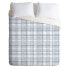 King Little Arrow Design Co Winter Watercolor Plaid Duvet Cover Set Blue - Deny