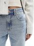 Stradivarius flare straight jean with rips in light wash