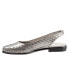 Фото #7 товара Trotters Lucy T1711-033 Womens Gray Narrow Leather Slingback Flats Shoes