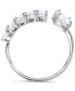 ფოტო #3 პროდუქტის Cubic Zirconia Multi Stone Small and Large Cuff Ring