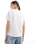 Pimkie basic cotton v neck t-shirt in white weiß, S - фото #4