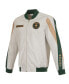 Men's Cream Boston Celtics 2023/24 City Edition Nylon Full-Zip Bomber Jacket