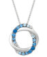 ფოტო #1 პროდუქტის Blueberry Layer Cake Blueberry Sapphires (1 ct. t.w.) & Vanilla Sapphires (1/10 ct. t.w.) 20" Pendant Necklace in 14k White Gold
