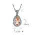 Bling Jewelry classic Bridal Jewelry Pear Shape Solitaire Teardrop Halo AAA 15CT CZ Beige Champagne Pendant Necklace For Women Prom Bridesmaid Wedding Rhodium Plated