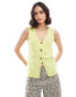 Threadbare knitted waistcoat in lime grün, 34 - фото #1