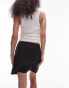 Фото #5 товара Topshop linen pelmet mini skirt in black