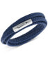 ფოტო #1 პროდუქტის Leather Wrap Bracelet in Stainless Steel