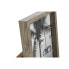 Photo frame Home ESPRIT Grey Crystal MDF Wood Romantic 16,5 x 2,5 x 21,5 cm