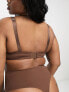ASOS DESIGN Curve Marina smoothing underwire bra in brown