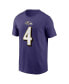 Фото #3 товара Men's Zay Flowers Purple Baltimore Ravens Player Name and Number T-shirt