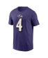 Men's Zay Flowers Purple Baltimore Ravens Player Name and Number T-shirt