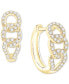 Фото #1 товара Diamond Triple Link Hoop Earrings (1/4 ct. t.w.) in 10k Gold