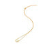 Elegant gold-plated necklace with mother-of-pearl and diamond Gemstones DN200