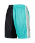 Men's Teal, Black San Antonio Spurs Hardwood Classics 1998 Split Swingman Shorts