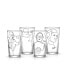 Star Wars Striking Sketch Characters Collection Print 19.2 Oz Glasses Set, 4 Pieces