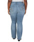 ფოტო #2 პროდუქტის Plus Size Tummyless High Rise Flare Jeans
