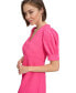 Women's Blossom Jacquard Puff-Sleeve Dress