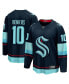 Фото #1 товара Men's Matty Beniers Deep Sea Blue Seattle Kraken Premier Breakaway Player Jersey