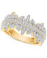 ფოტო #3 პროდუქტის Diamond Horizontal Cluster Statement Ring (1/2 ct. t.w.) in 14k Gold-Plated Sterling Silver