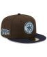 ფოტო #1 პროდუქტის Men's Brown, Navy Boston Red Sox 2007 World Series Walnut 9FIFTY Fitted Hat