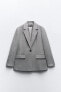 Straight fit herringbone blazer