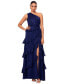 Фото #3 товара Women's Tiered One-Shoulder Gown