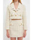 ფოტო #1 პროდუქტის Women's Cropped Tweed Jacket