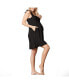 Grace Hospital Birthing Gown/Nightie with Nursing Access - Black