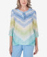 Фото #1 товара Women's Hyannisport Tie Dye Chevron Tunic Crew Neck Top