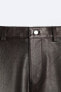 Фото #8 товара Кожаные шорты карго оверсайз с карманом ZARA