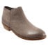 Softwalk Rocklin S1457-050 Womens Gray Leather Zipper Ankle & Booties Boots