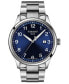 ფოტო #1 პროდუქტის Men's Swiss Gent XL Stainless Steel Bracelet Watch 42mm