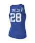 Women's Threads Jonathan Taylor Royal Indianapolis Colts Player Name and Number Tri-Blend Tank Top