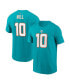 Фото #1 товара Men's Tyreek Hill Aqua Miami Dolphins Player Name & Number T-shirt