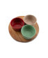Фото #2 товара Lazy Susan with Condiment Bowls, Set of 4