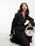 In The Style tuxedo jumpsuit in black