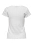 Dámské triko ONLCARLOTTA Tight Fit 15256154 White