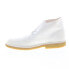 Фото #5 товара Clarks Desert Boot 26149524 Mens White Suede Lace Up Chukkas Boots 12