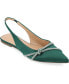 ფოტო #1 პროდუქტის Women's Rebbel Rhinestone Knot Slingback Flats