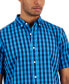 Фото #3 товара Men's Short-Sleeve Plaid Shirt, Created for Macy's