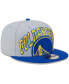 Фото #3 товара Бейсболка с застежкой New Era мужская серого и королевского цвета Golden State Warriors Tip-Off Two-Tone 9FIFTY Snapback Hat