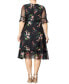 Women's Plus size Wildflower Embroidered Floral Mesh Dress